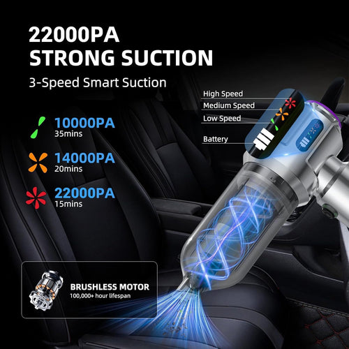 Cyclone 2-in-1 Car Vacuum & Air Duster