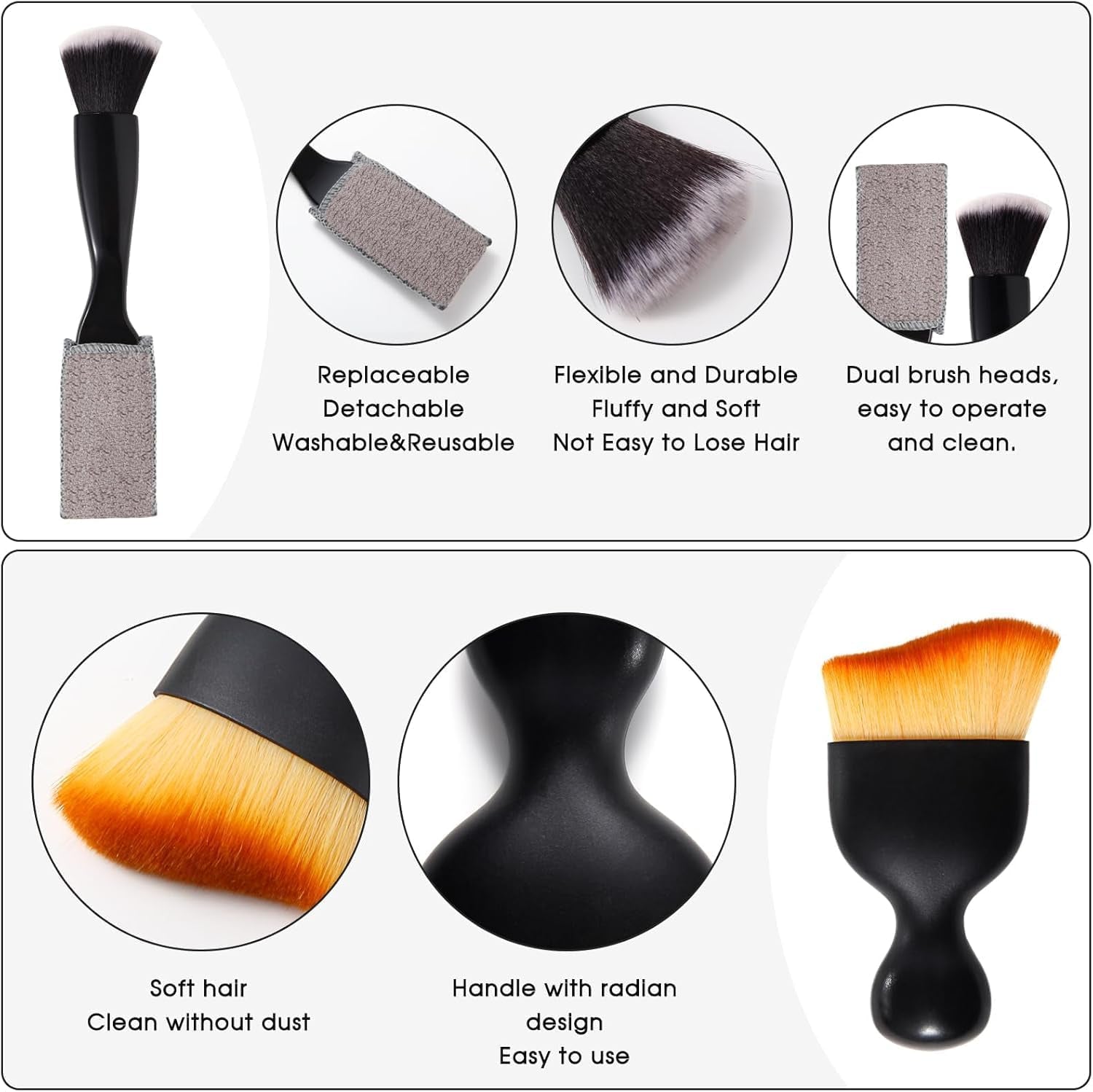 Detail Duo - Cleaning Gel + 5 Piece Detailing Brush Set
