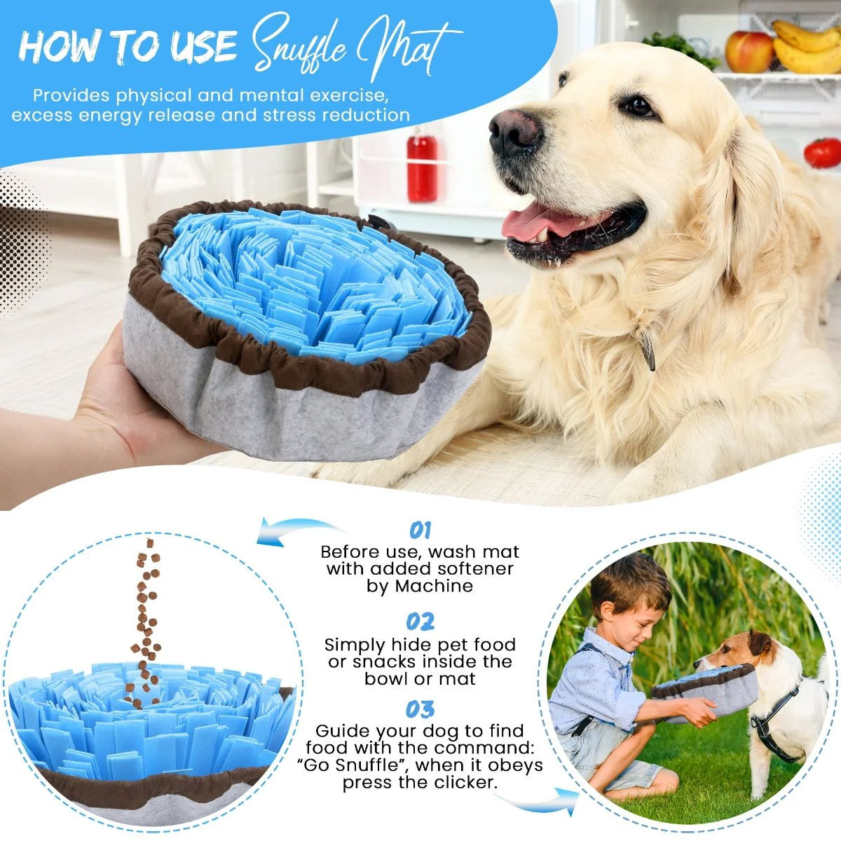 Adjustable Snuffle Mat — Doberman-Tested Enrichment for High-Energy Dogs
