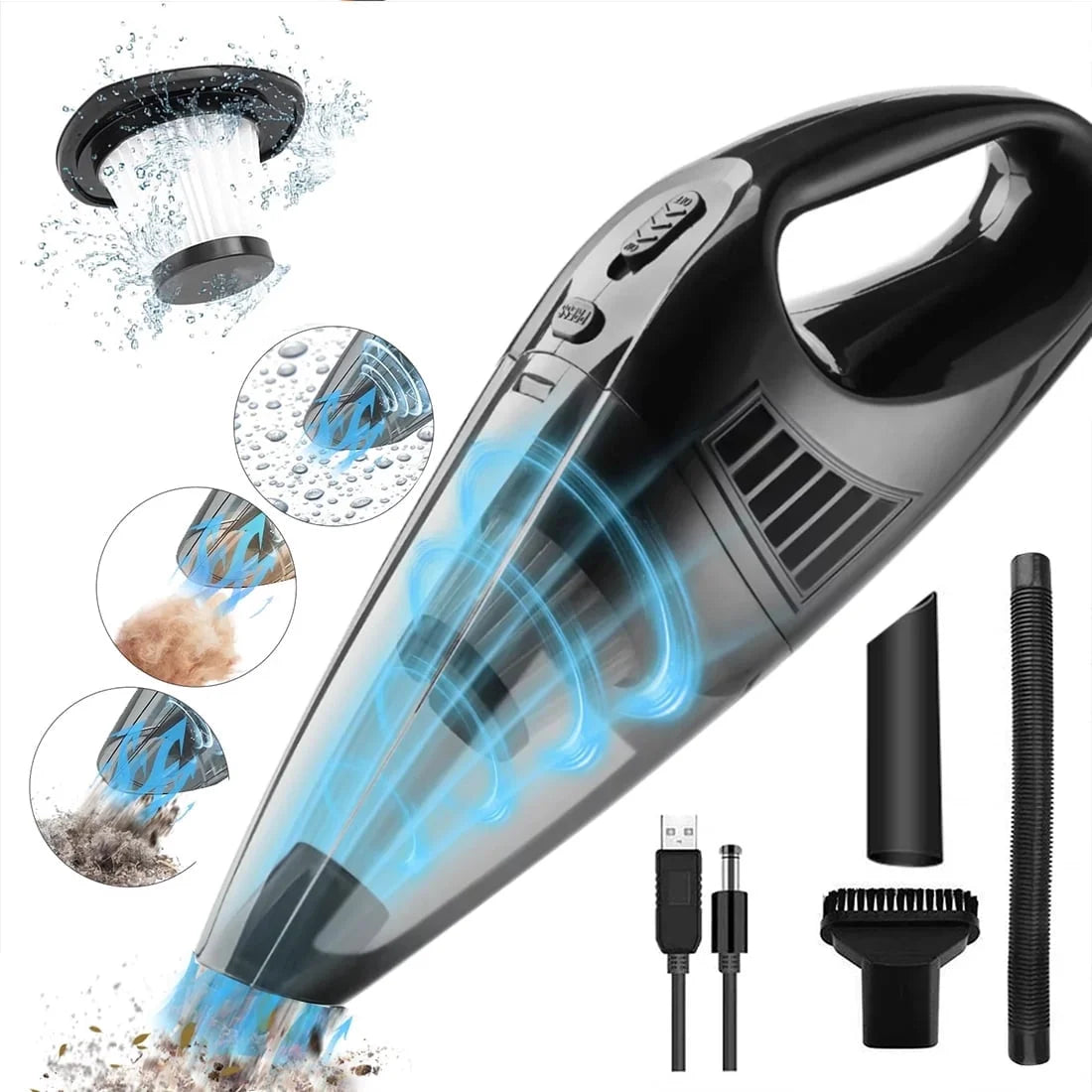 CrumbGone Pro - Cordless Car Vacuum 