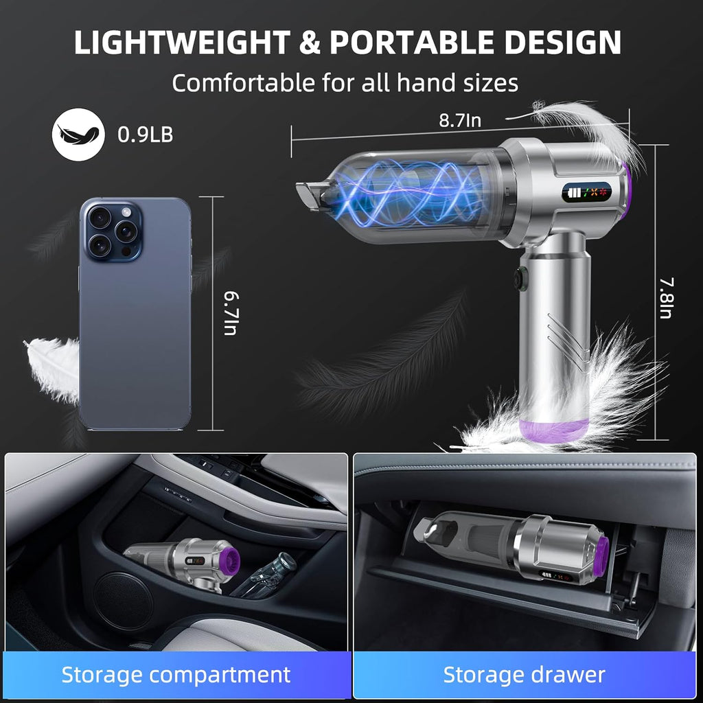 Cyclone 2-in-1 Car Vacuum & Air Duster