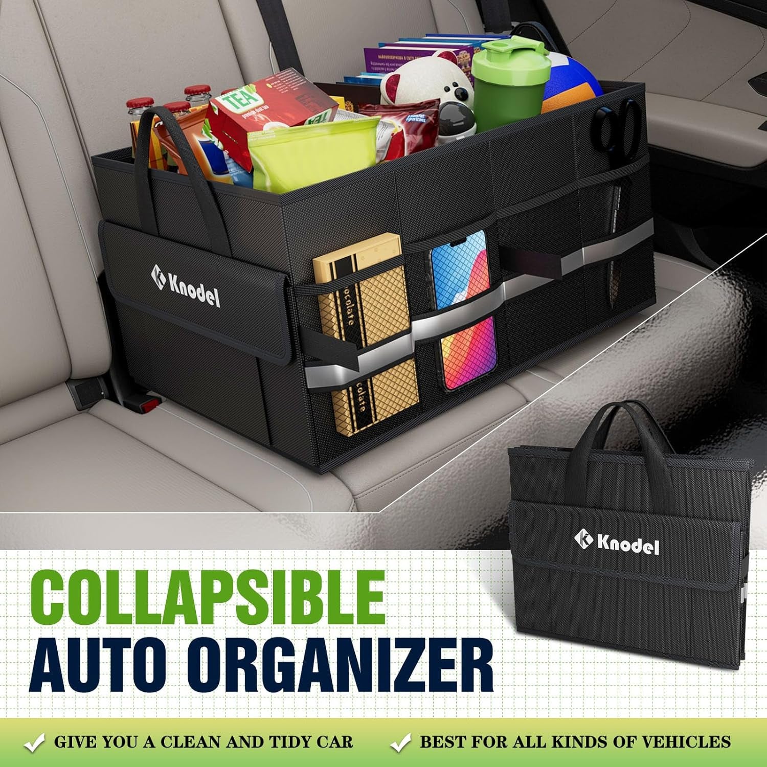 TrunkKit Pro - Collapsible trunk Organizer with Lid