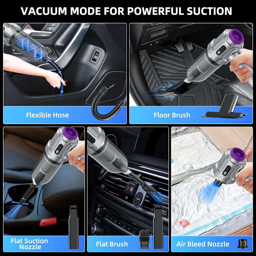 Cyclone 2-in-1 Car Vacuum & Air Duster