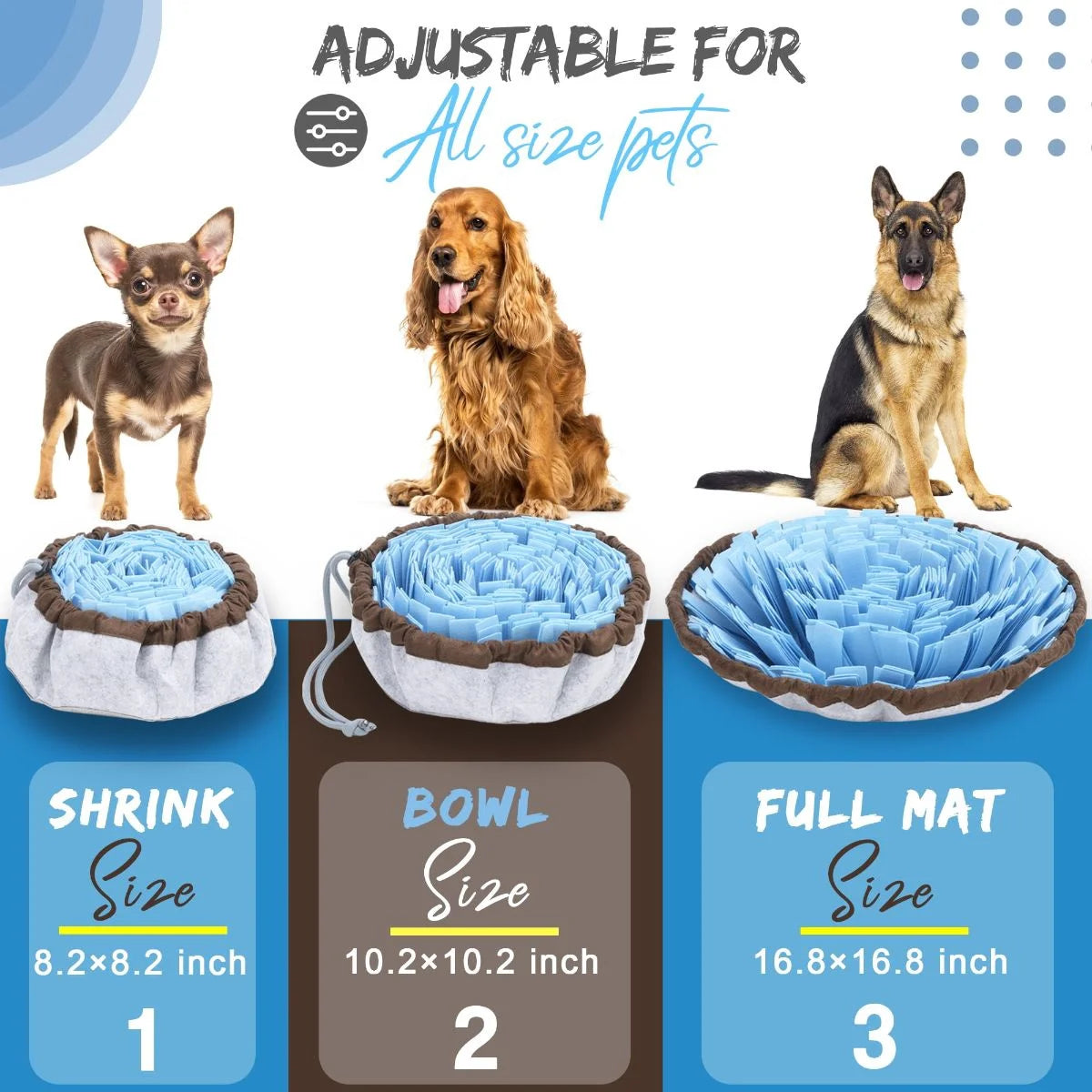 Adjustable Snuffle Mat — Doberman-Tested Enrichment for High-Energy Dogs