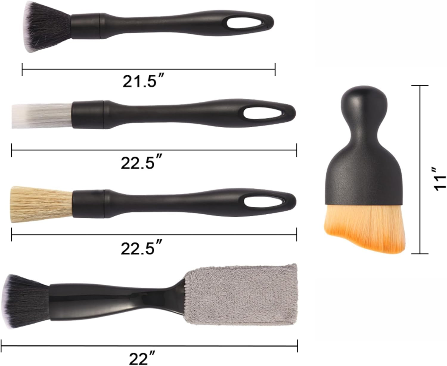 Detail Duo - Cleaning Gel + 5 Piece Detailing Brush Set